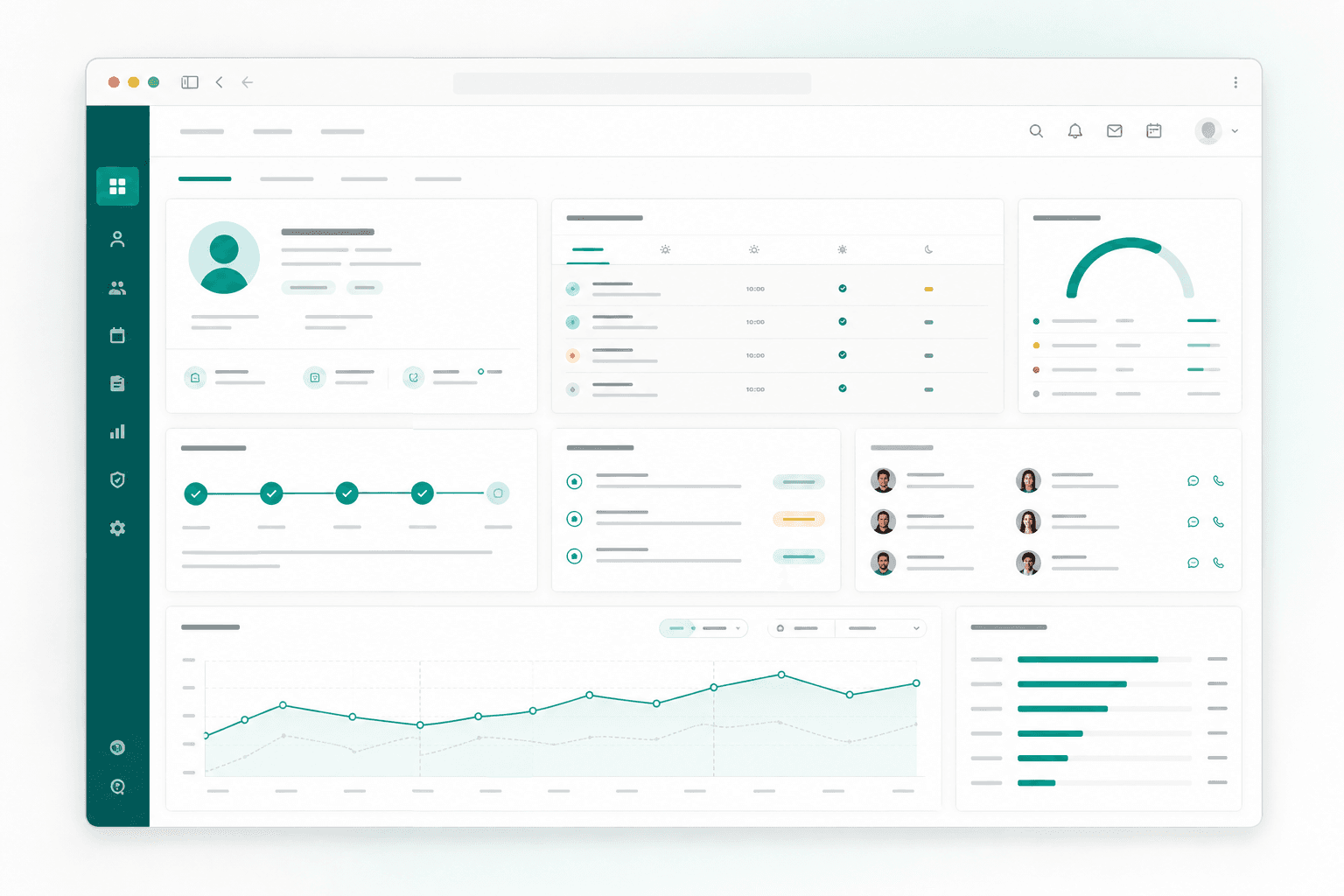 Colaris healthcare operations dashboard showing resident care, scheduling, compliance, staff, and reporting workflows